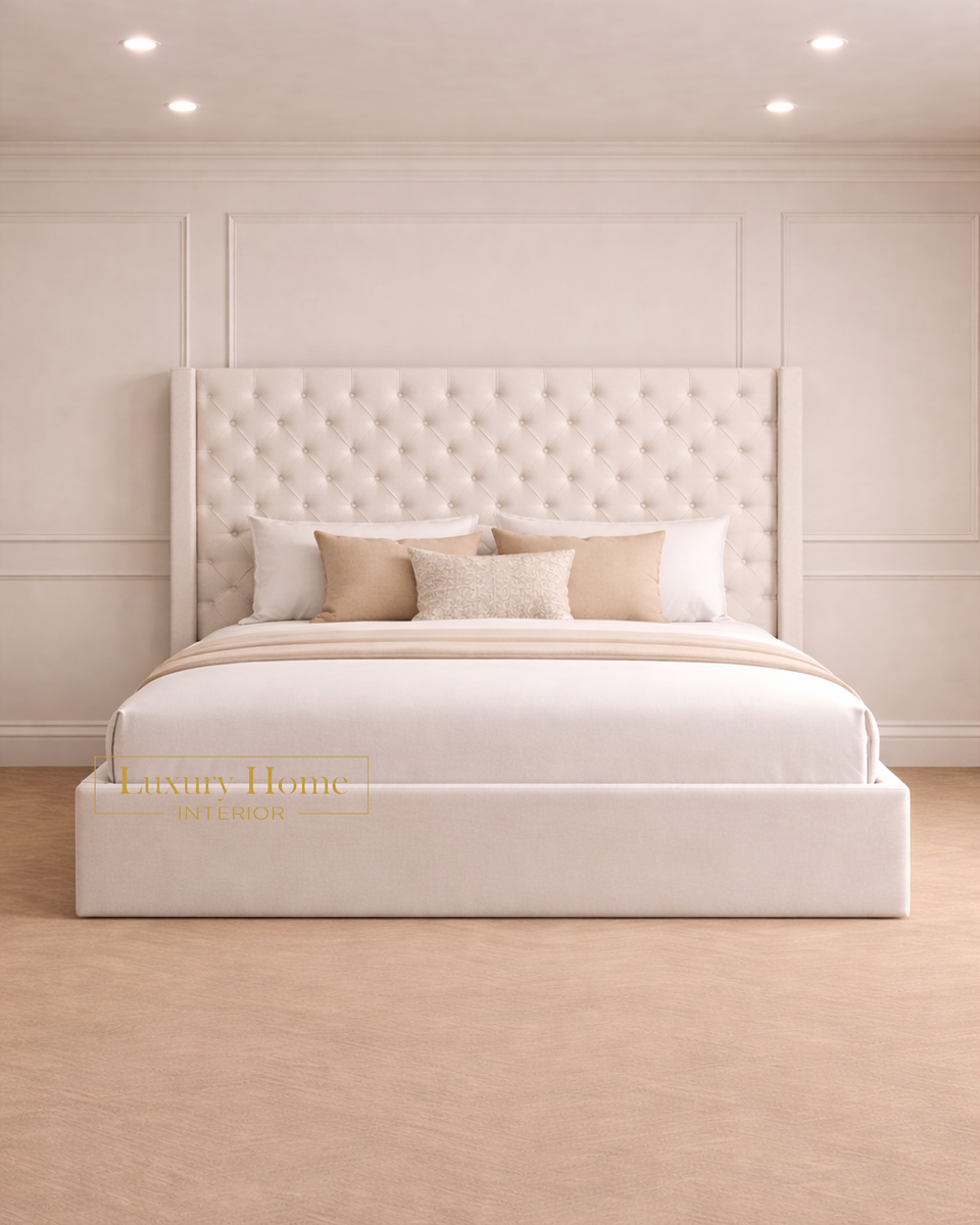 The Bespoke Chesterfield Wing Bed-Fully Customisable with Storage Opti ...