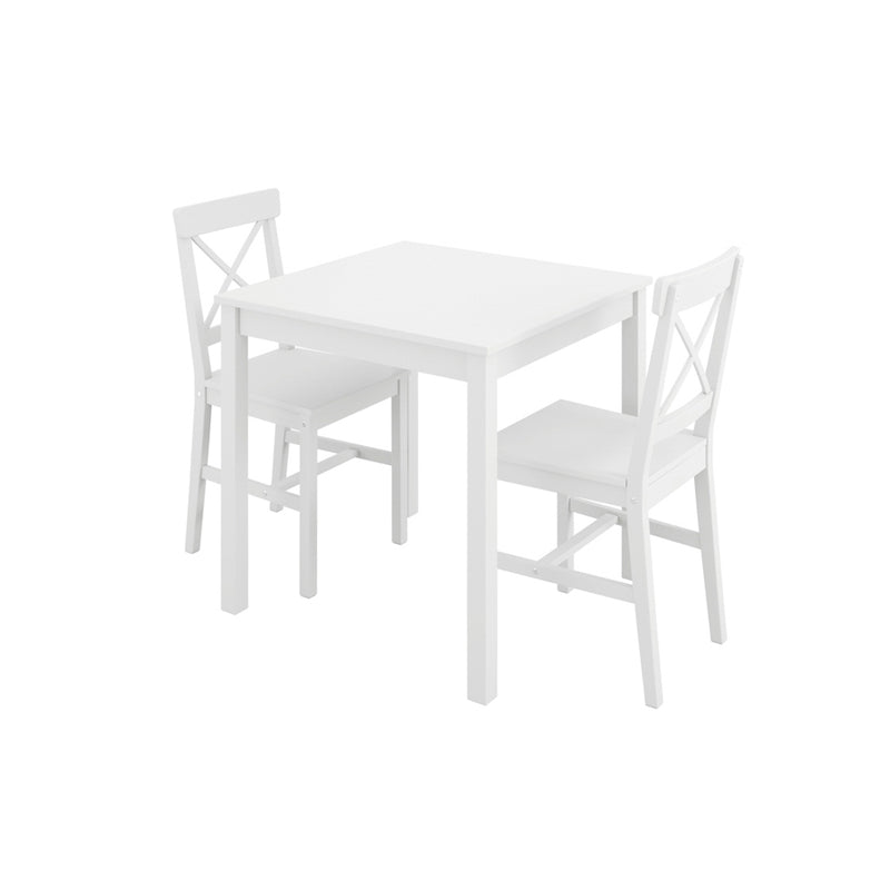 Gather White 2 Seater Dining Set