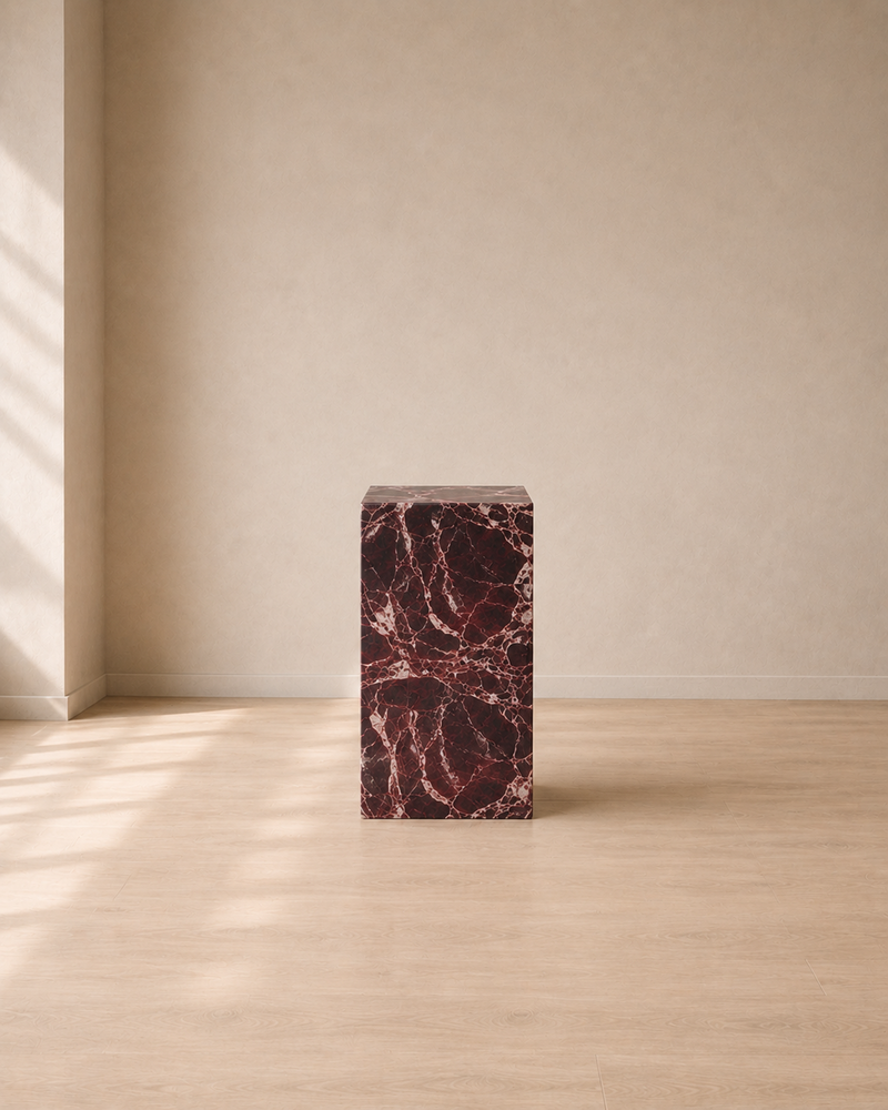 Rosso Pedestal Side Table