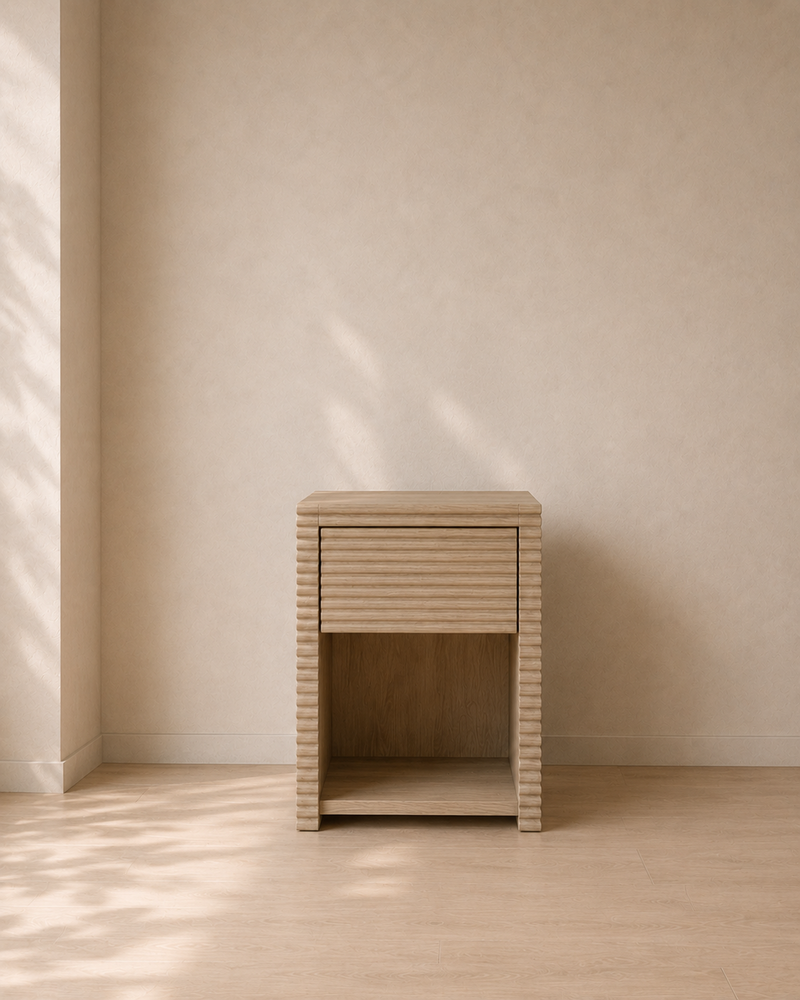 Wickham 1 Drawer Wooden Bedside Table