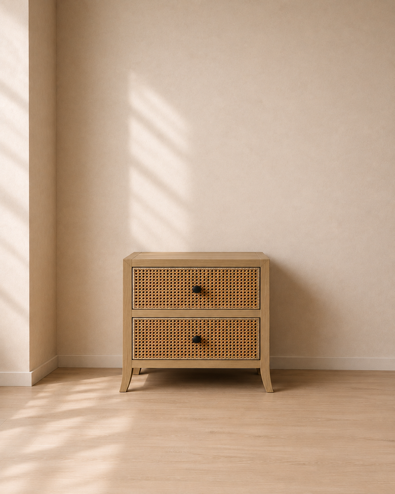 Witley 2 Drawer Wooden Bedside Table