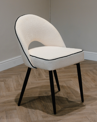 Astra Ivory Boucle Dining Chair
