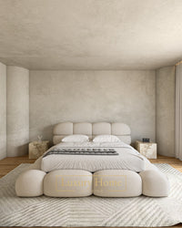 The Bespoke Capri Low Profile Bed Frame- Fully Customisable with Storage Options- Minimalist Bubble Marshmallow Range