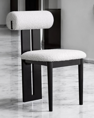 Kensington Royal Ivory Boucle Monochrome Dining Chair