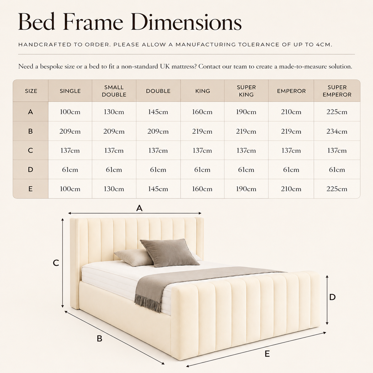 Bed Dimensions Diagram