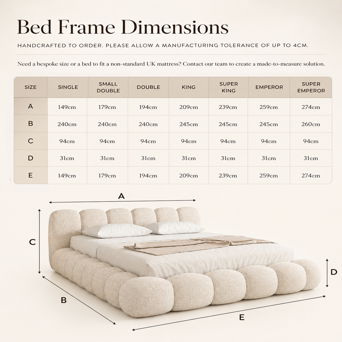 Bed Dimensions Diagram