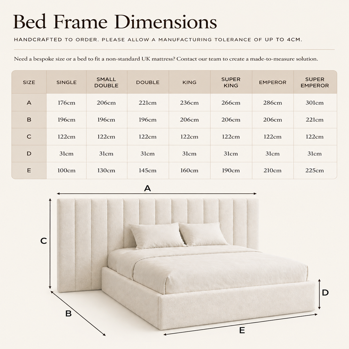 Bed Dimensions Diagram
