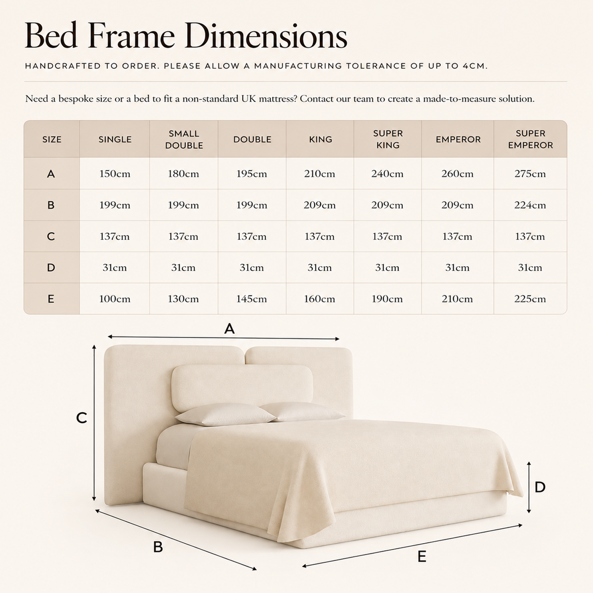 Bed Dimensions Diagram