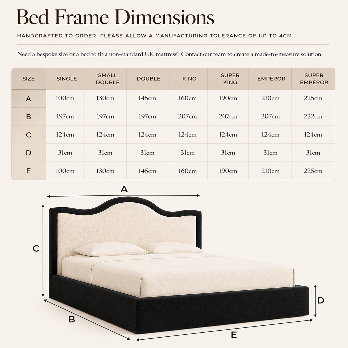 Bed Dimensions Diagram