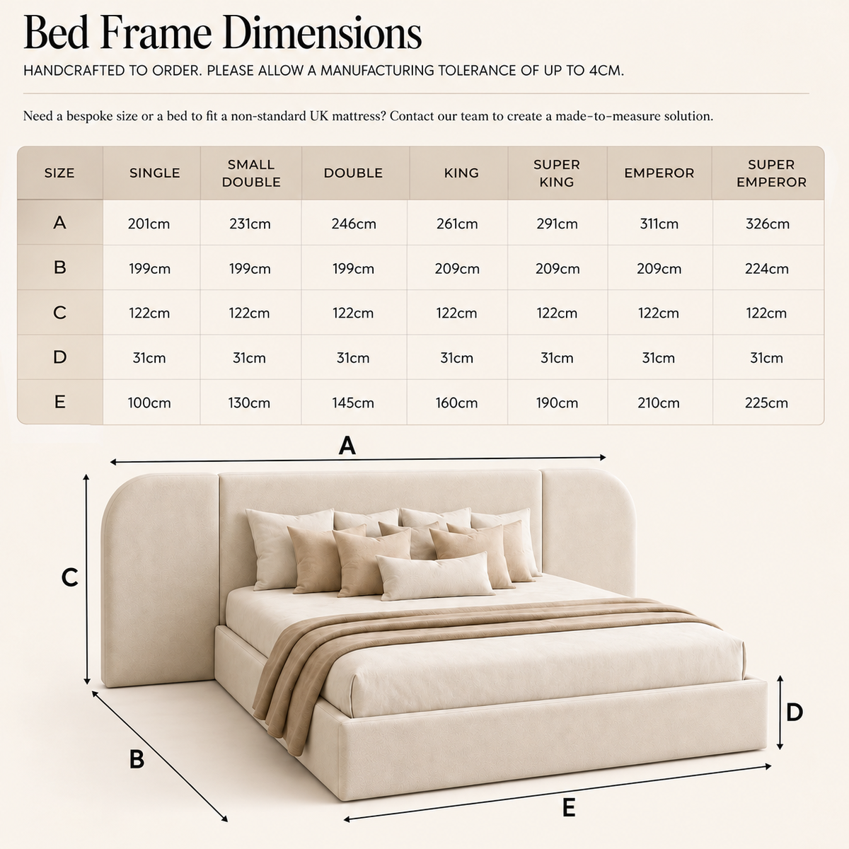 Bed Dimensions Diagram
