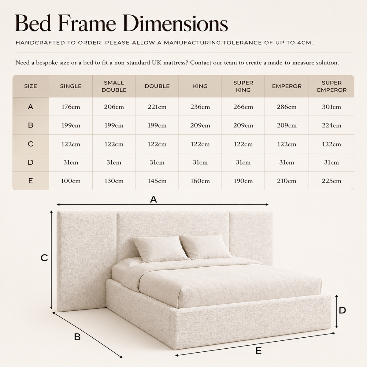 Bed Dimensions Diagram