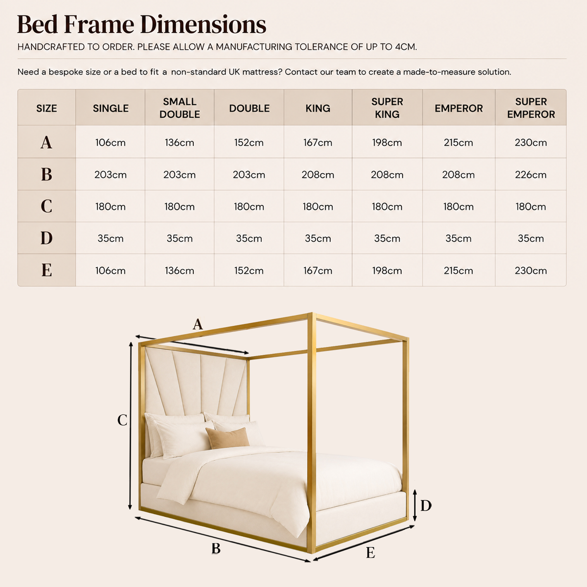 Bed Dimensions Diagram