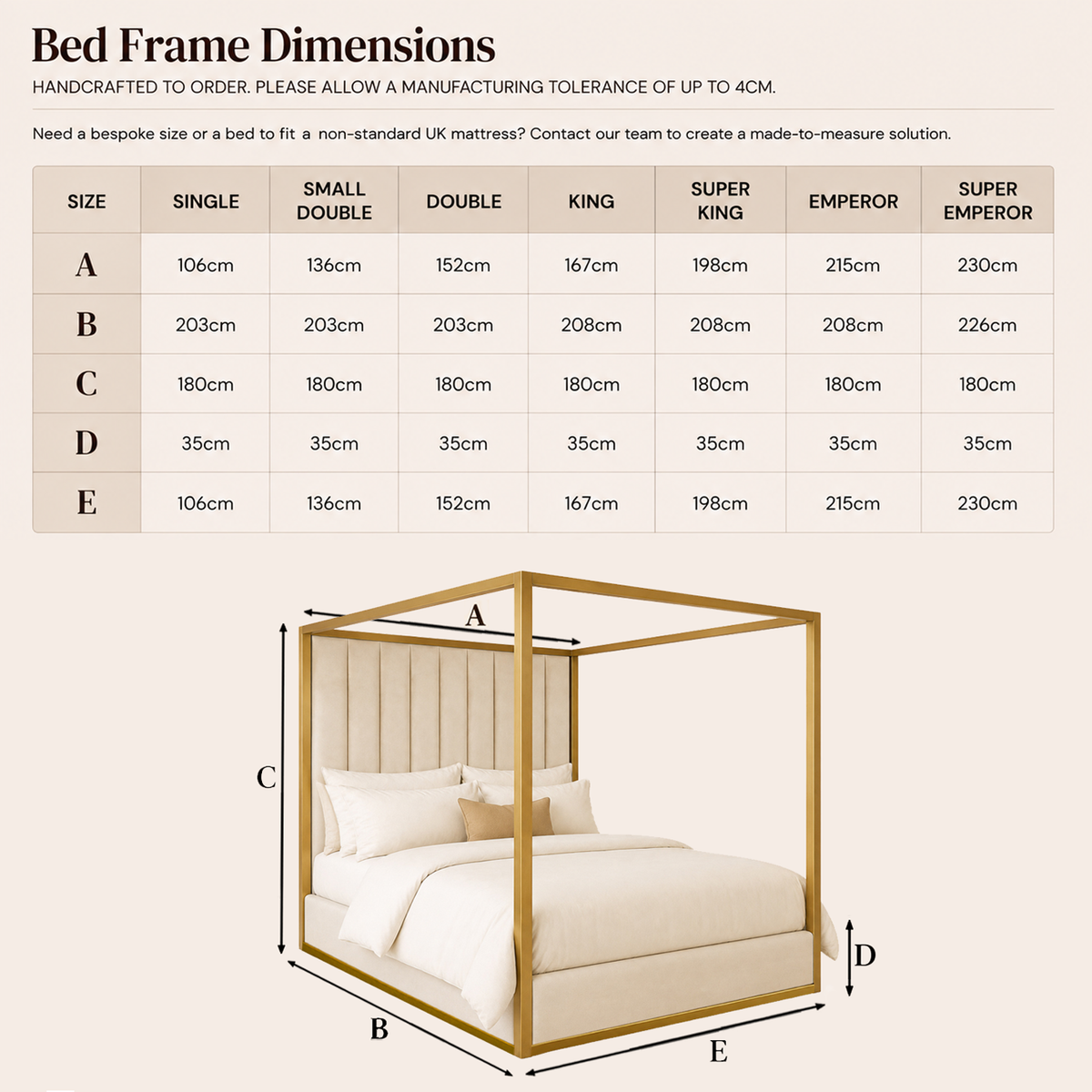 Bed Dimensions Diagram