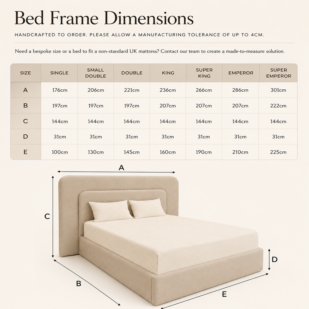 Bed Dimensions Diagram