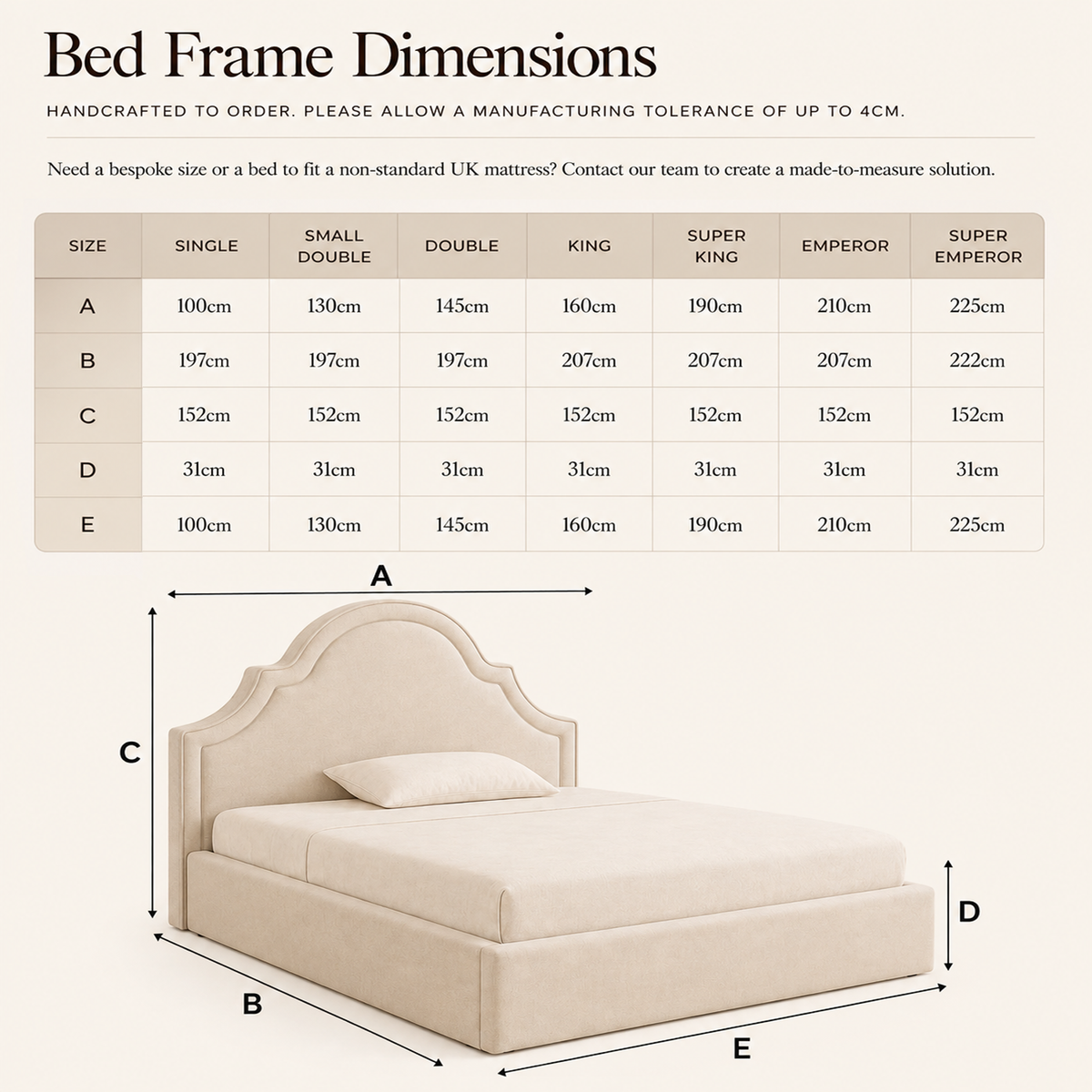 Bed Dimensions Diagram