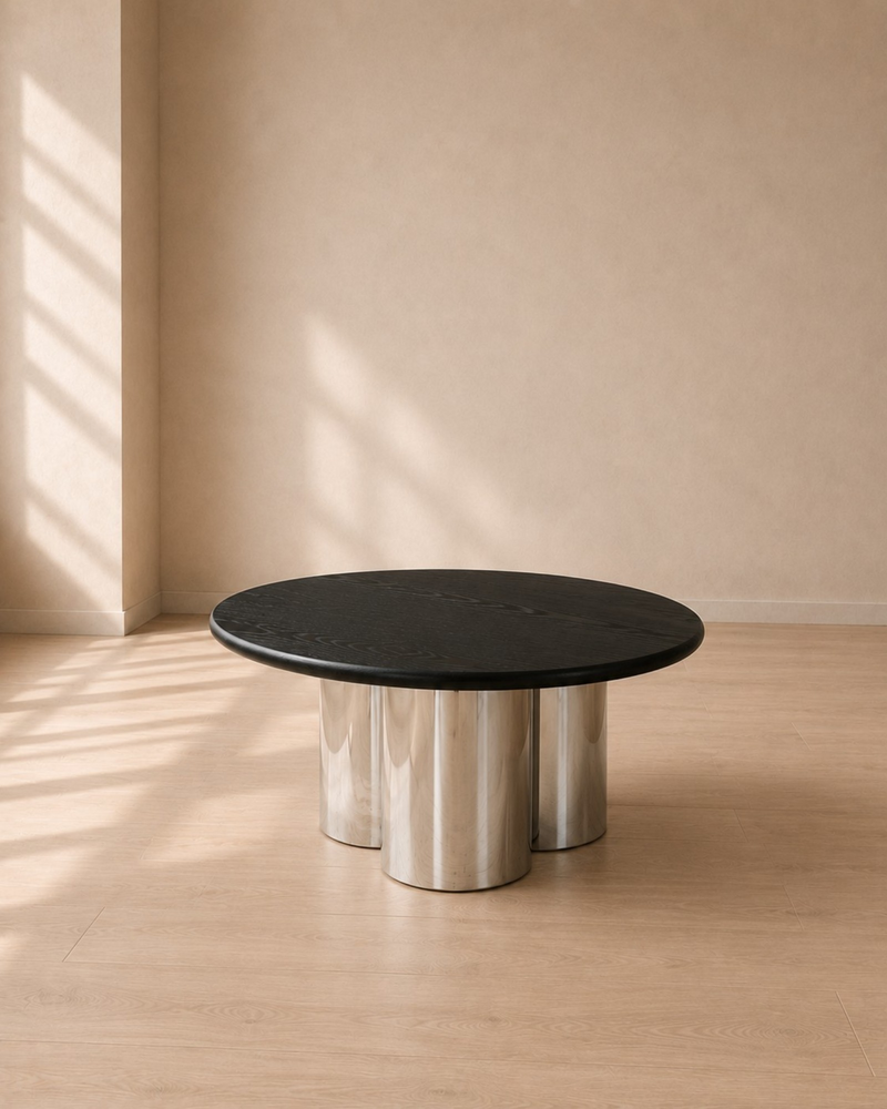 Soren Black Round Coffee Table
