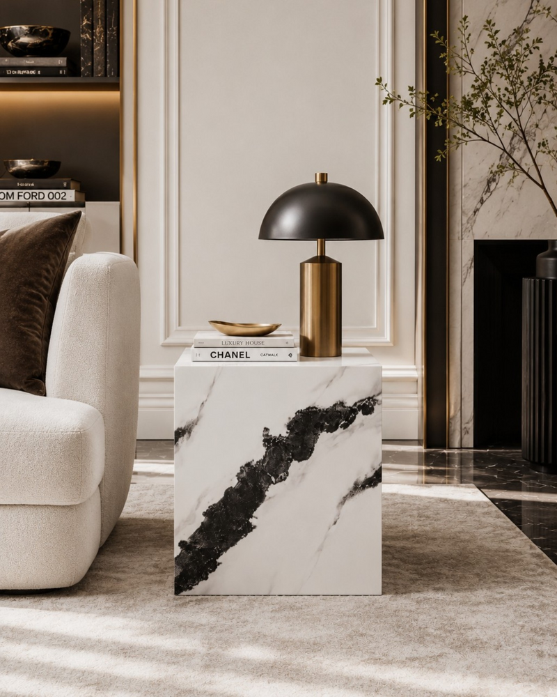 Montrose Marble Effect Side Table