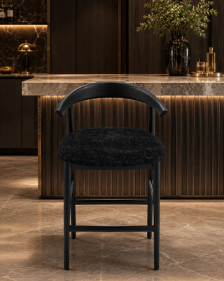 Modern Coal & Black Counter Stool