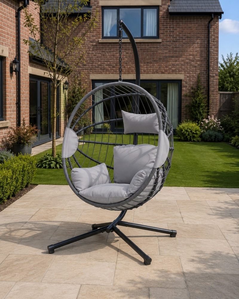 Light Grey Indoor Outdoor Egg Chair