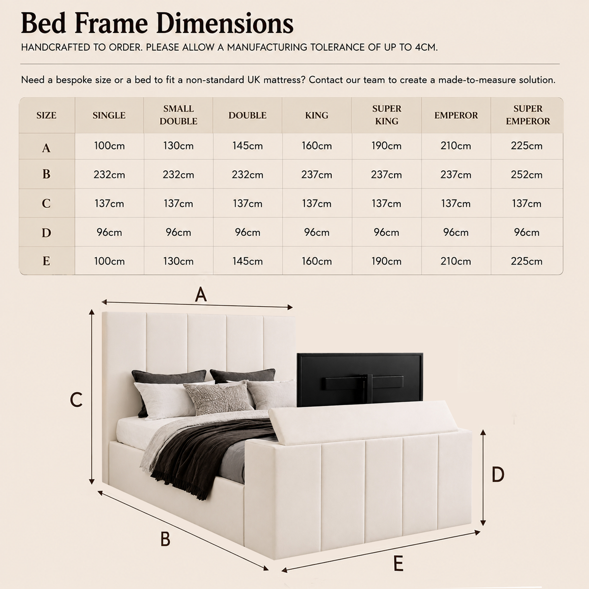 Bed Dimensions Diagram