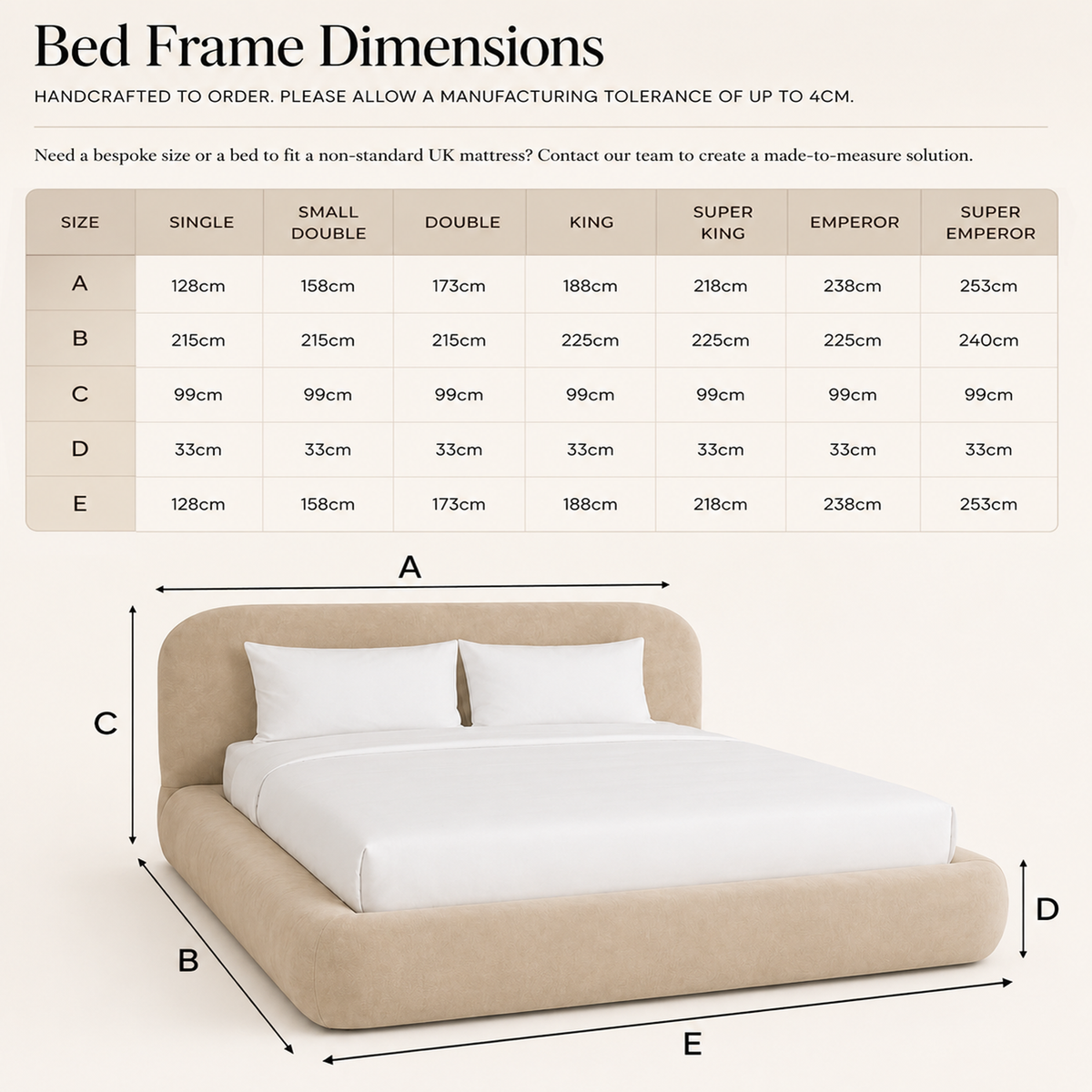Bed Dimensions Diagram