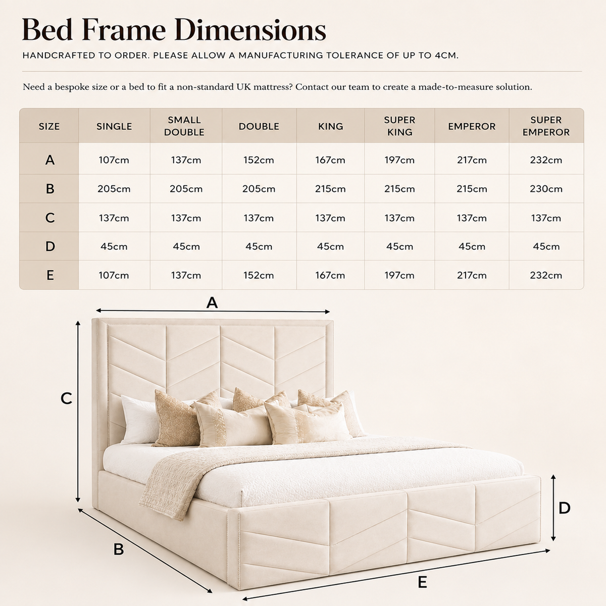Bed Dimensions Diagram