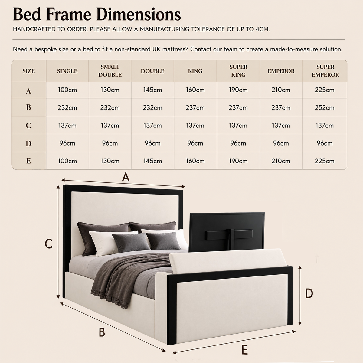 Bed Dimensions Diagram
