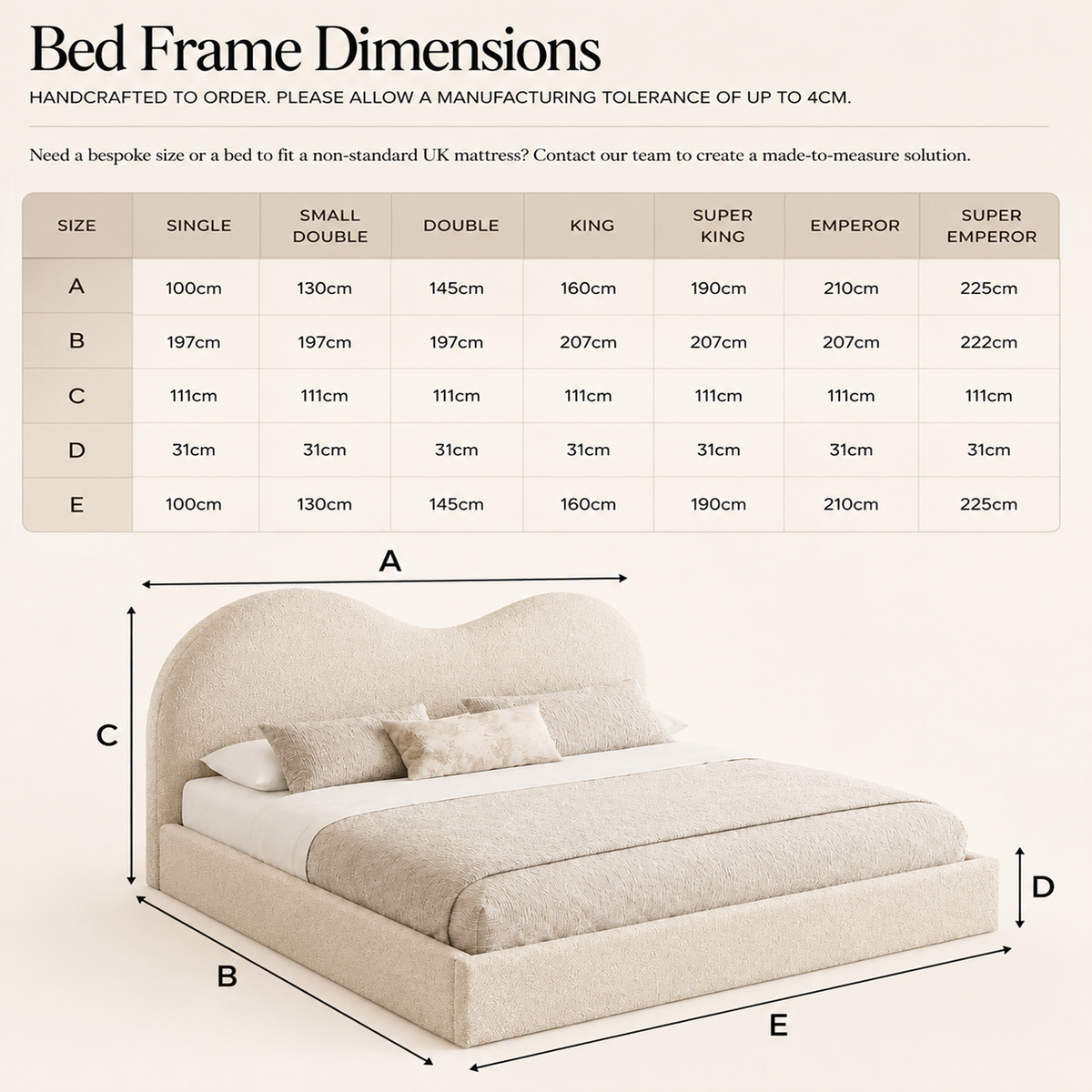 Bed Dimensions Diagram