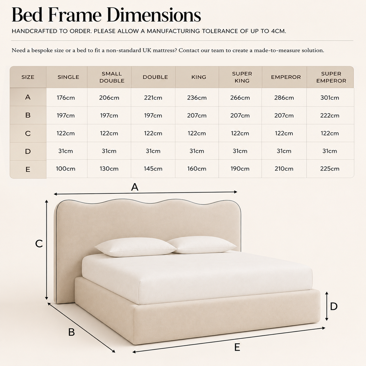 Bed Dimensions Diagram
