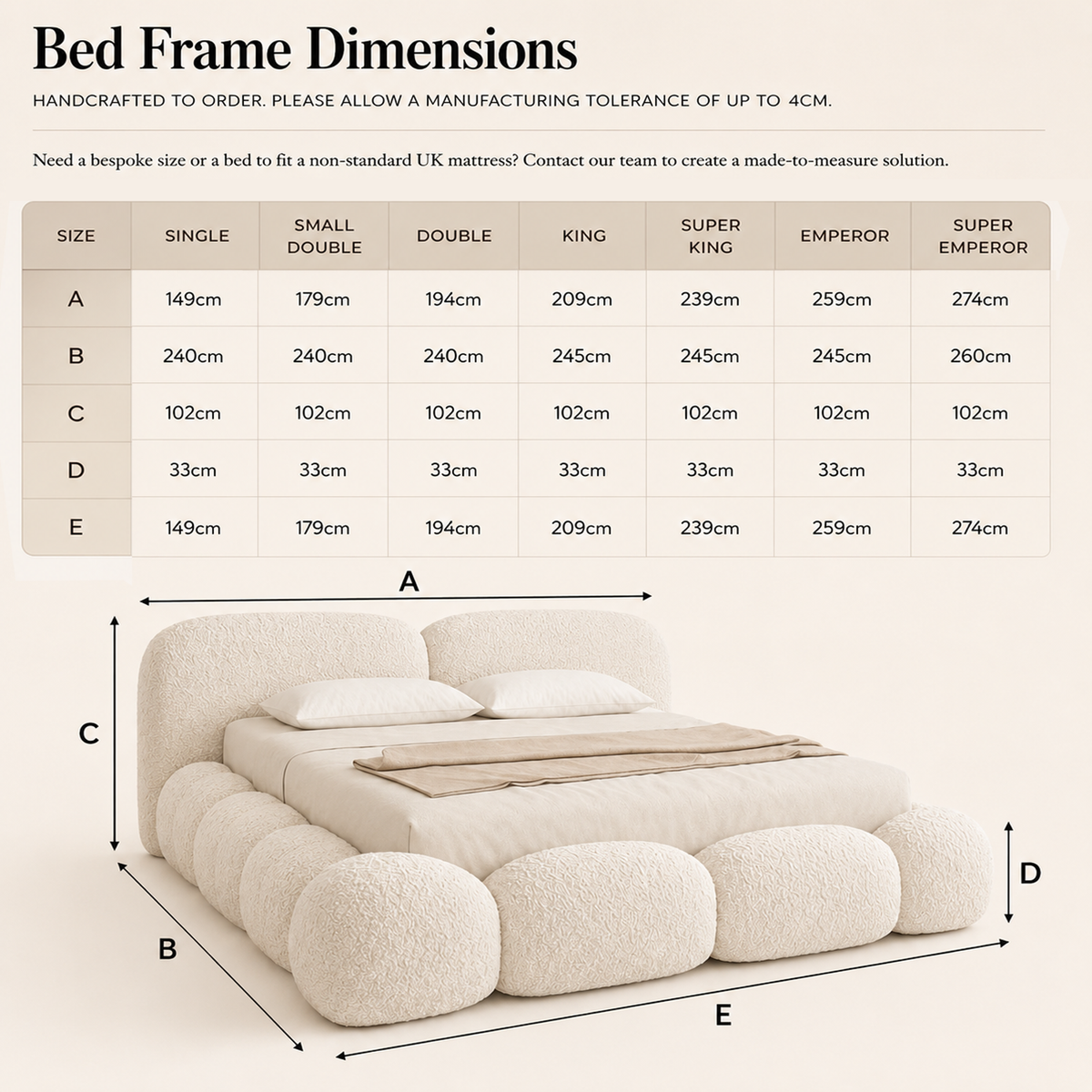 Bed Dimensions Diagram