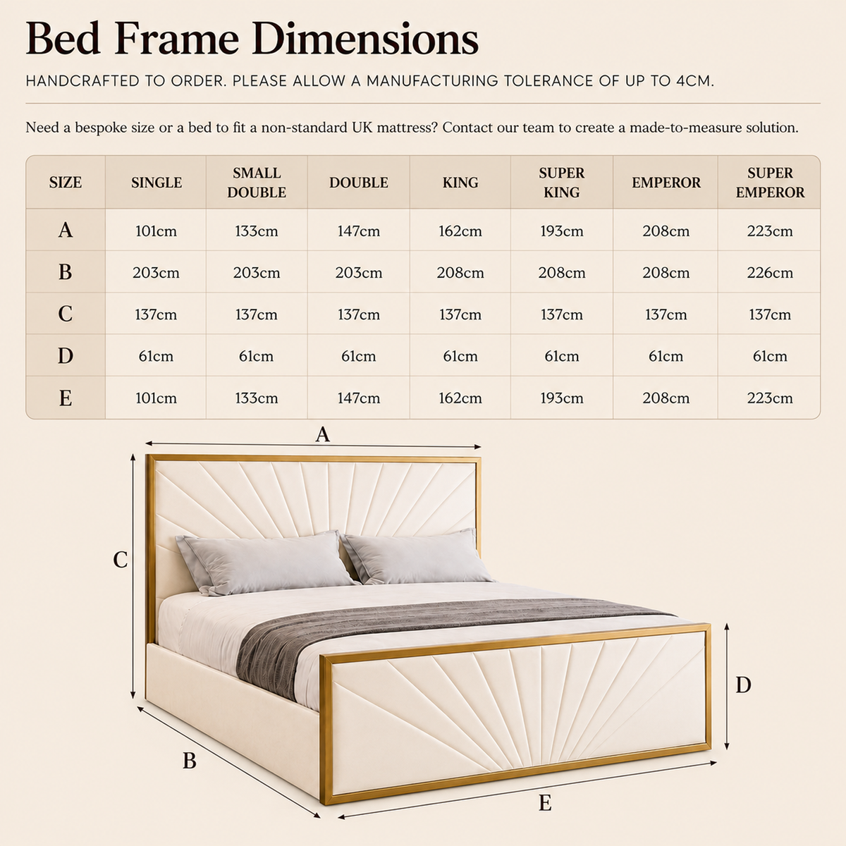 Bed Dimensions Diagram