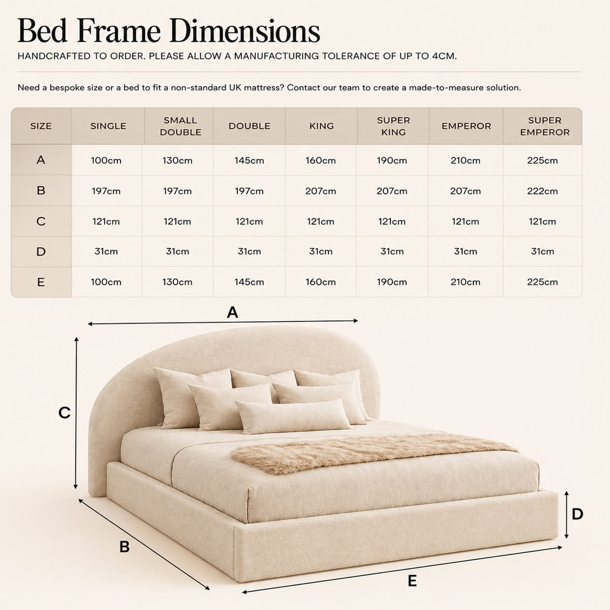 Bed Dimensions Diagram