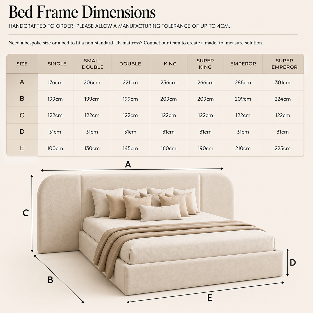 Bed Dimensions Diagram