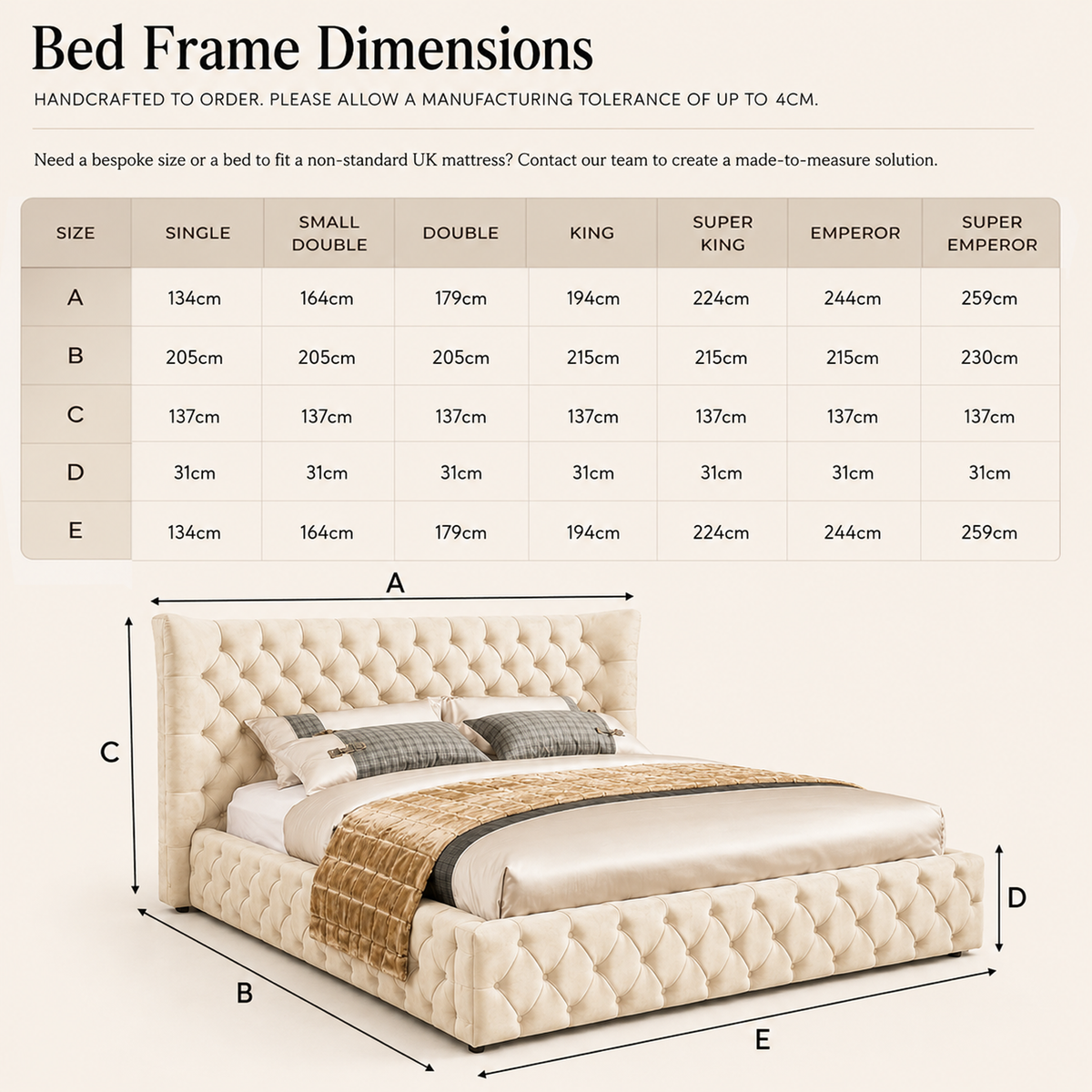 Bed Dimensions Diagram