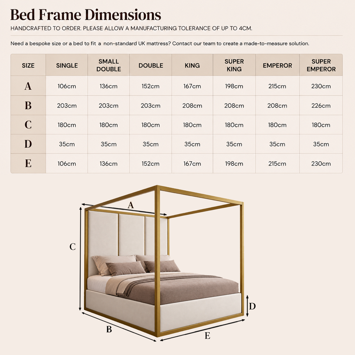 Bed Dimensions Diagram
