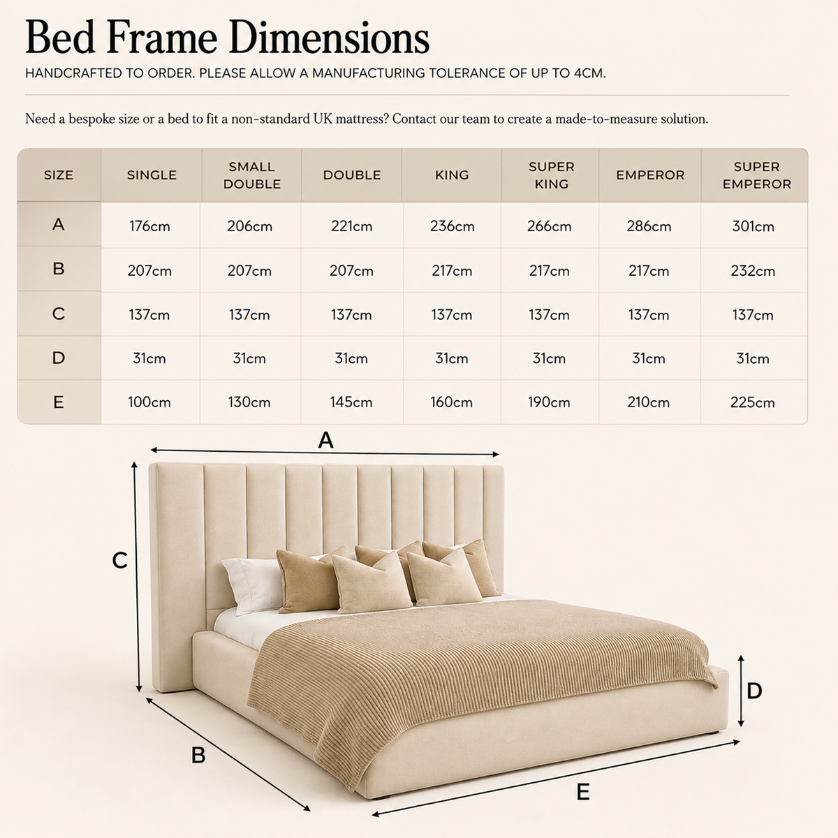 Bed Dimensions Diagram