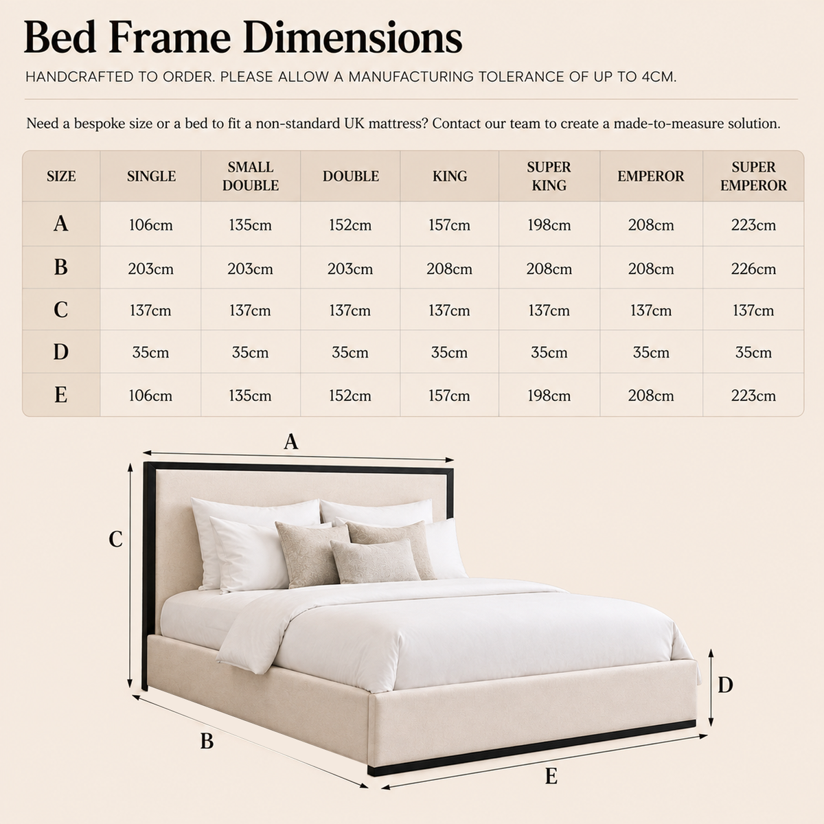 Bed Dimensions Diagram