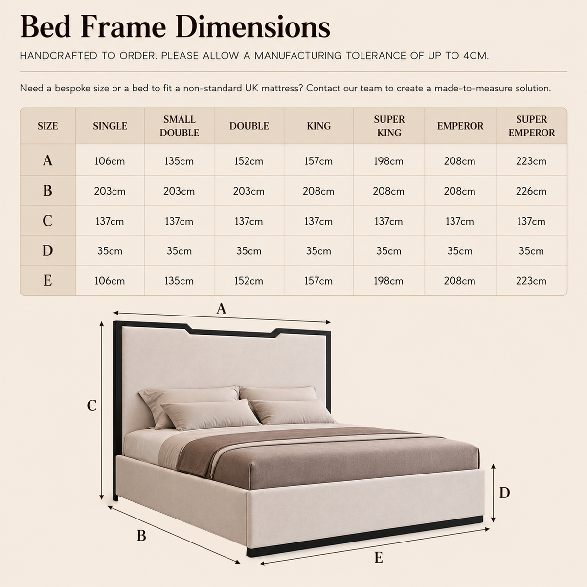 Bed Dimensions Diagram