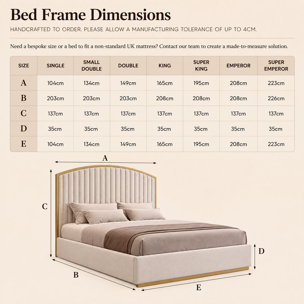 Bed Dimensions Diagram