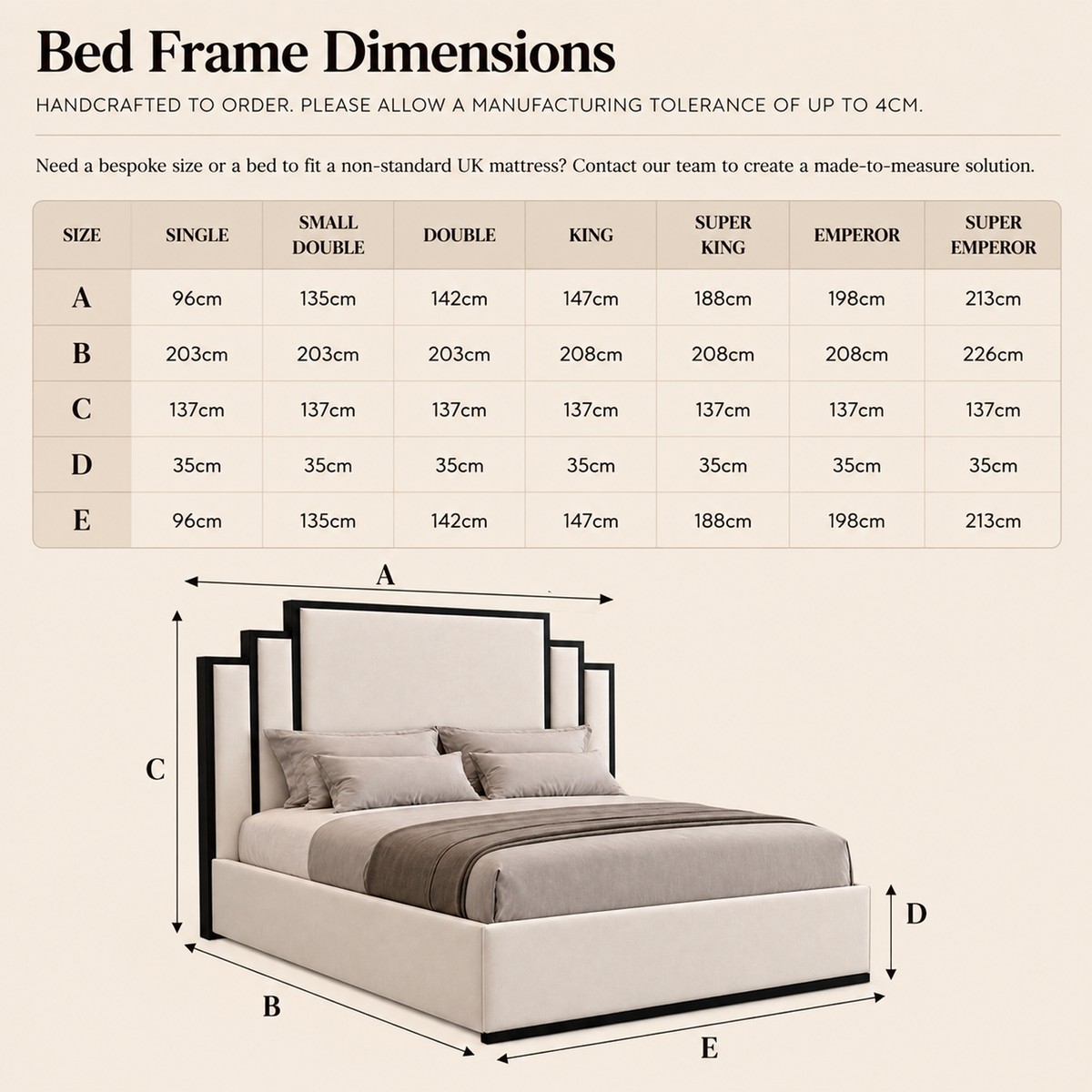Bed Dimensions Diagram
