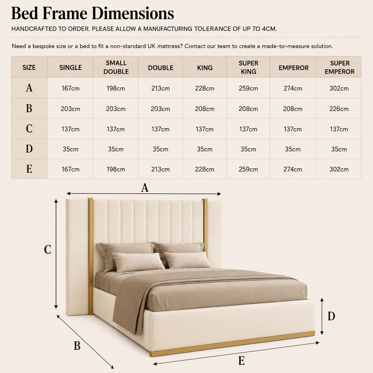 Bed Dimensions Diagram