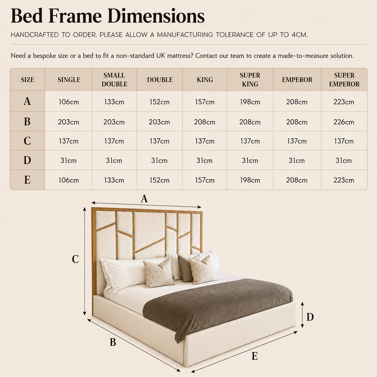 Bed Dimensions Diagram