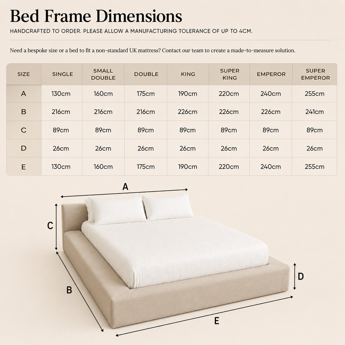 Bed Dimensions Diagram