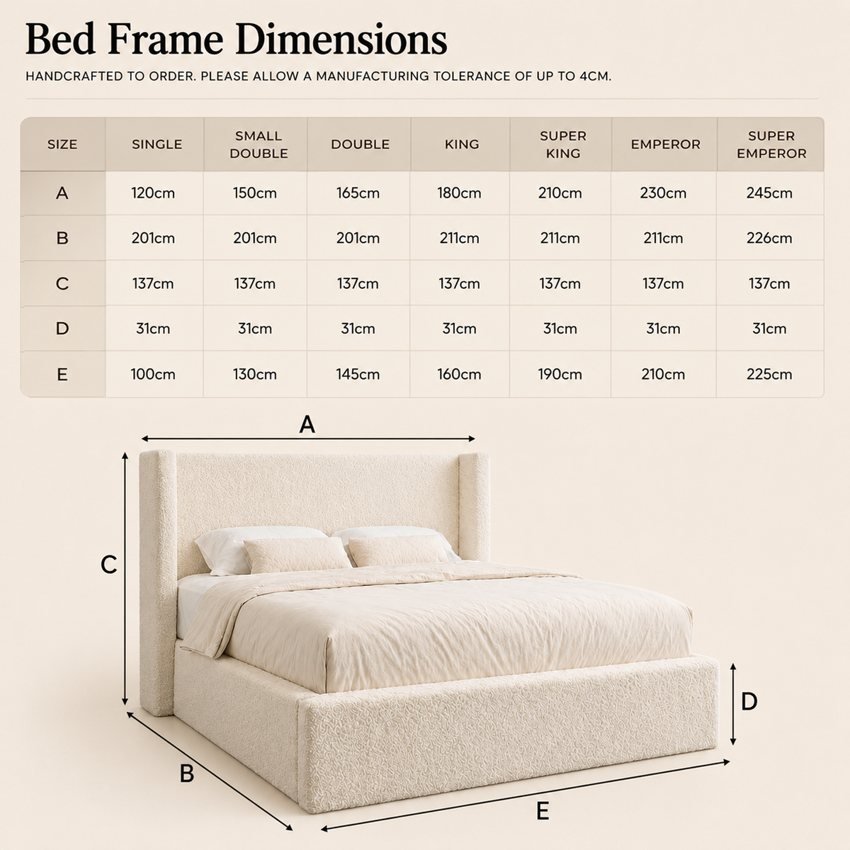 Bed Dimensions Diagram