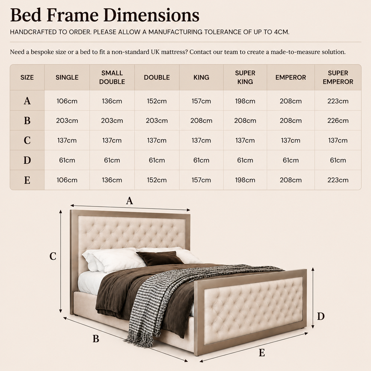 Bed Dimensions Diagram