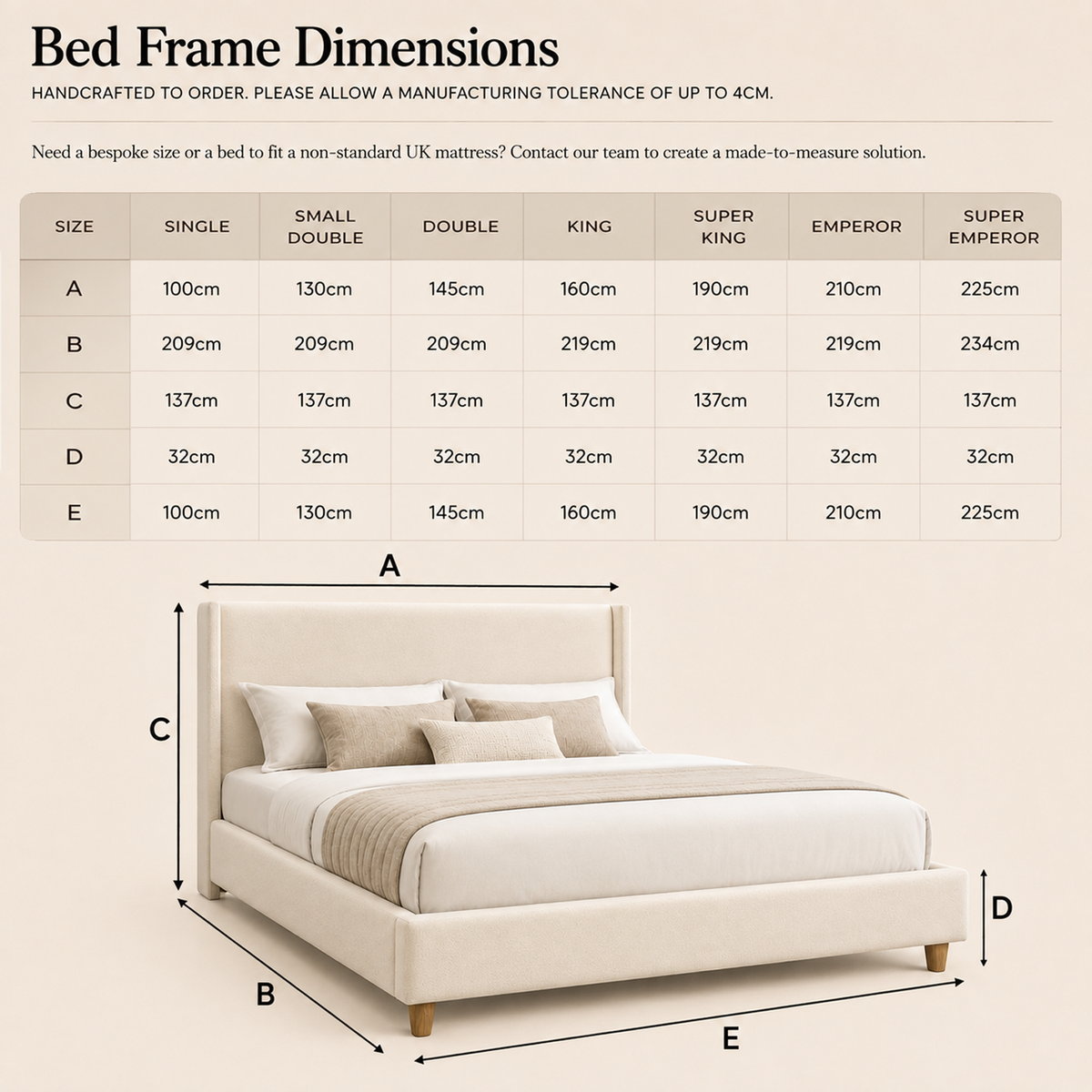 Bed Dimensions Diagram