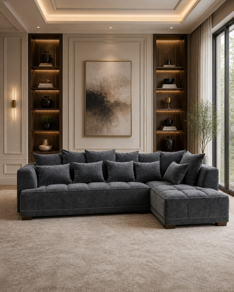 Belmont Velvet Corner Sofa