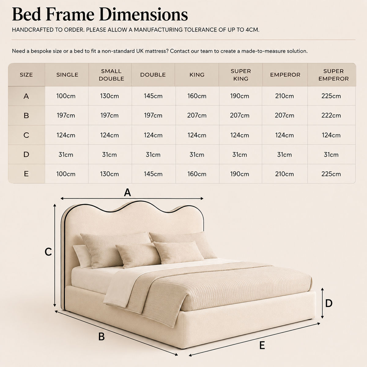 Bed Dimensions Diagram