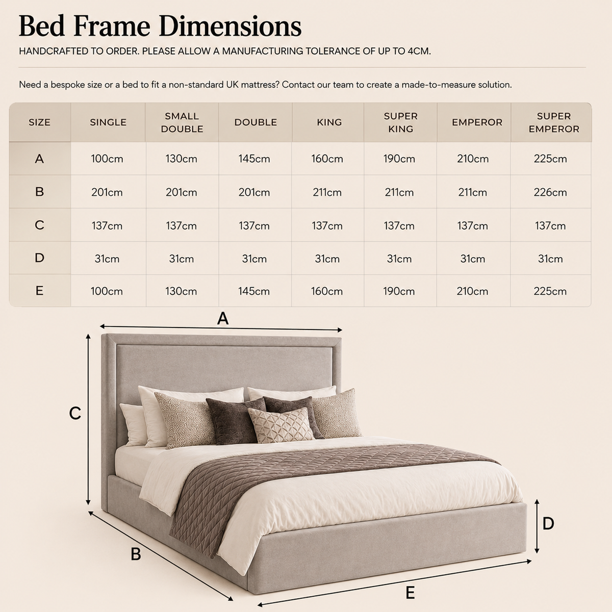 Bed Dimensions Diagram