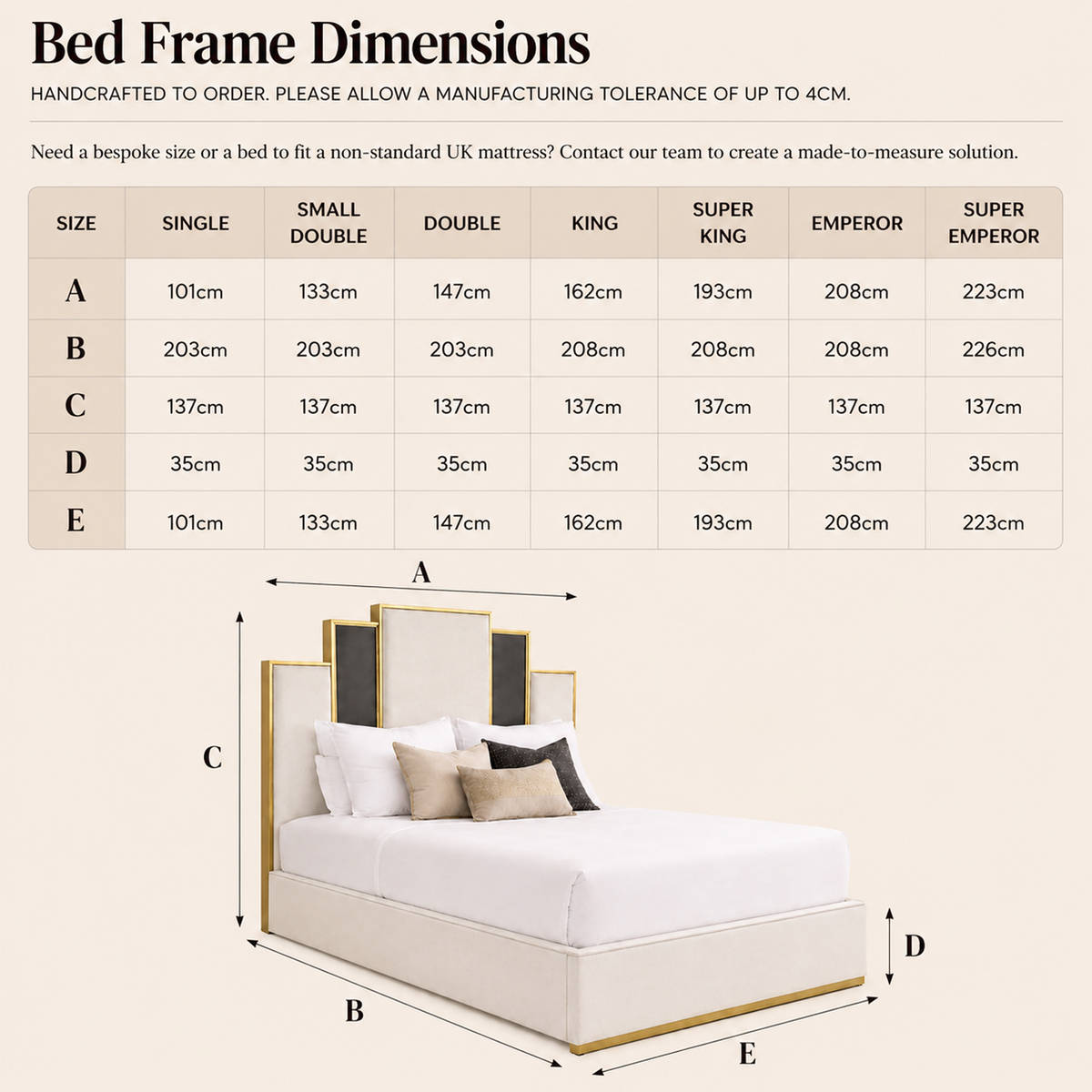 Bed Dimensions Diagram